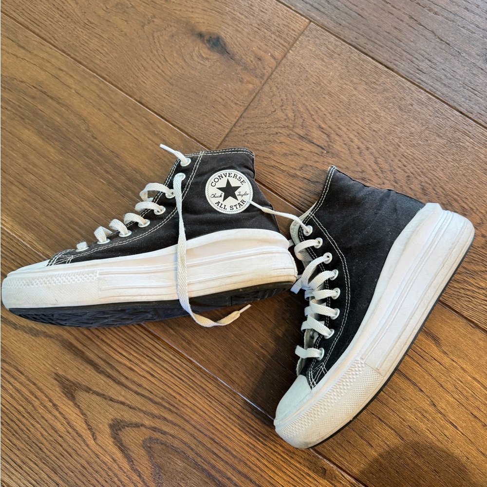 Converse Black and White High Top Sneakers